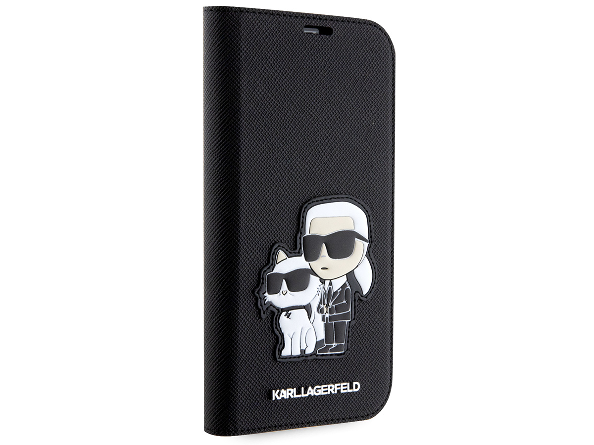 Karl Lagerfeld Ikonik Duo Bookcase - iPhone 14 Pro hoesje