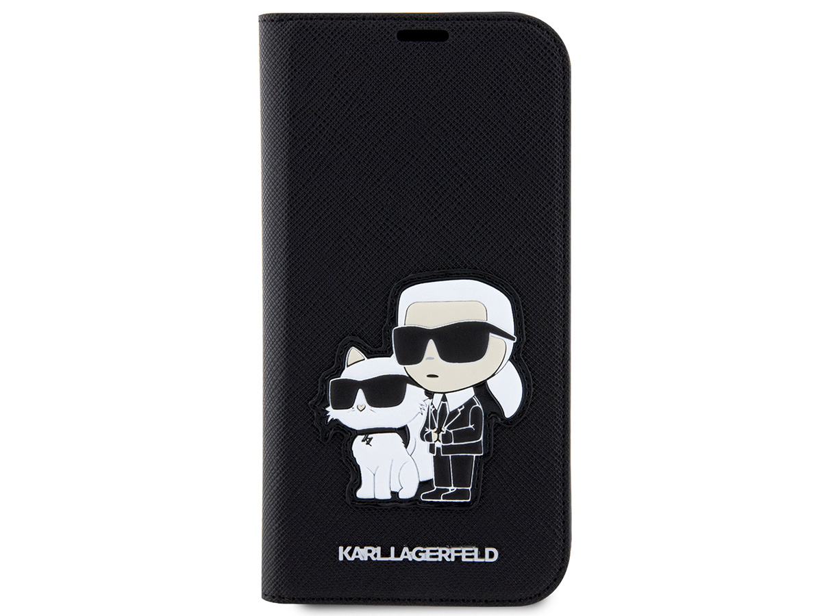 Karl Lagerfeld Ikonik Duo Bookcase - iPhone 14 Pro hoesje