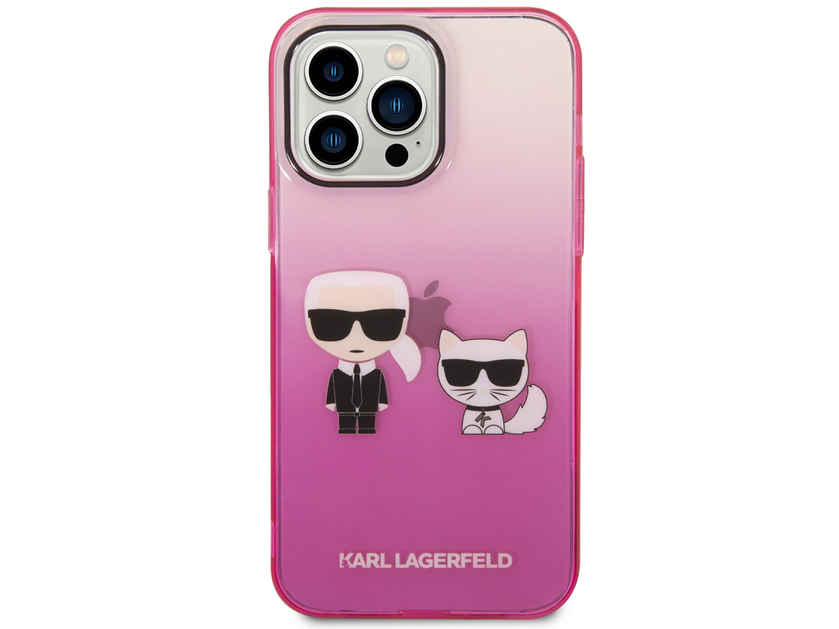 Karl Lagerfeld Ikonik Duo Case Roze - iPhone 14 Pro hoesje