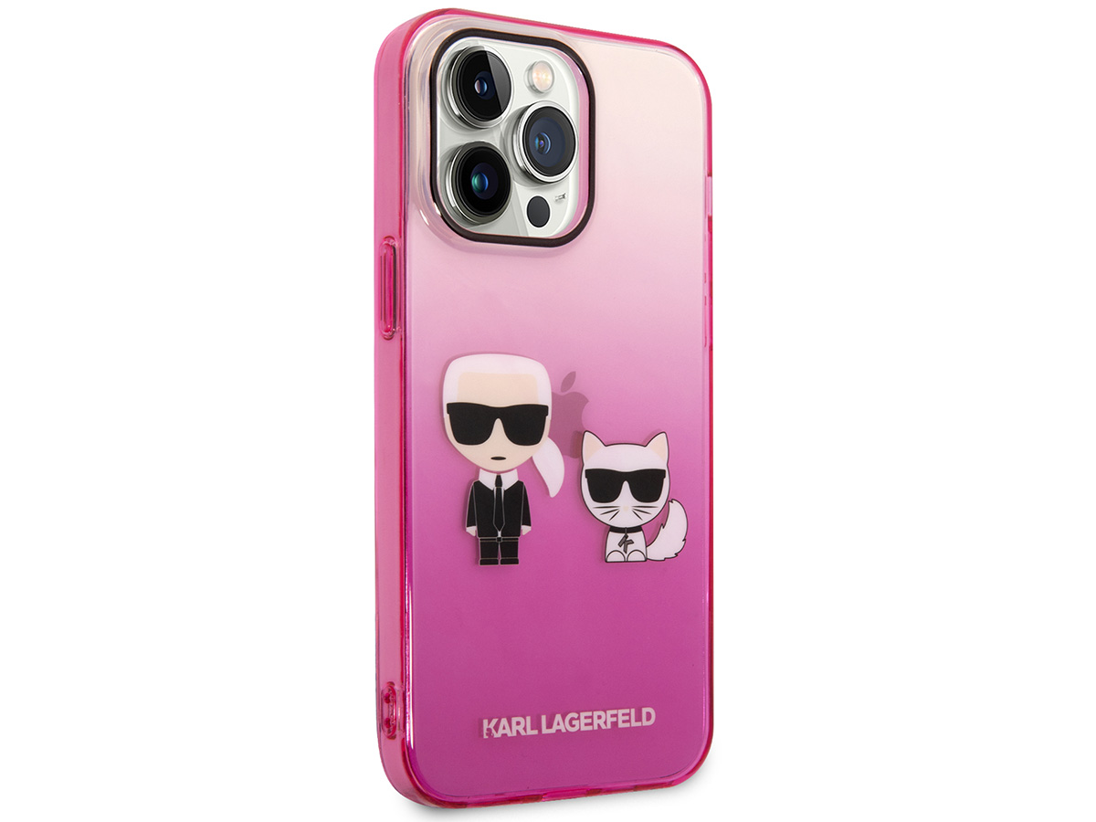 Karl Lagerfeld Ikonik Duo Case Roze - iPhone 14 Pro hoesje