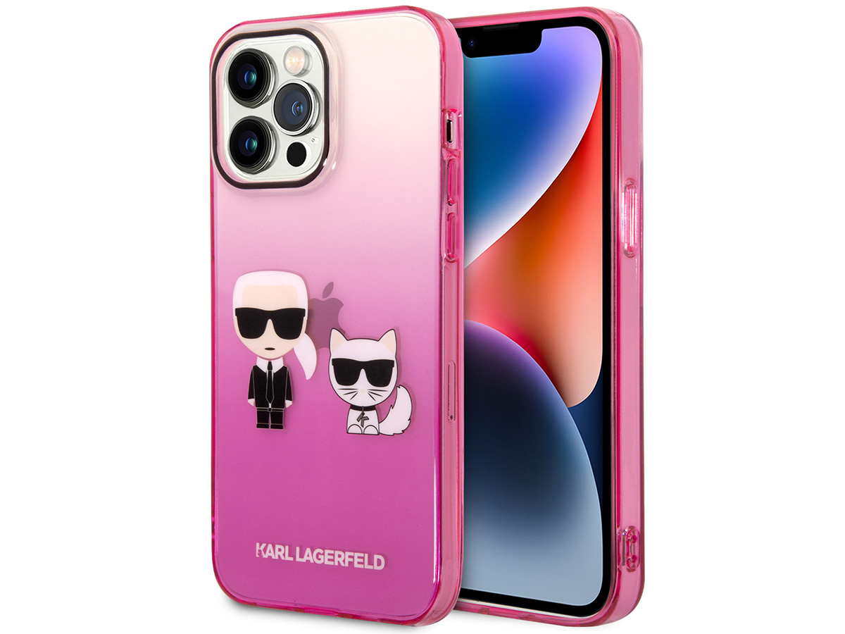 Karl Lagerfeld Ikonik Duo Case Roze - iPhone 14 Pro hoesje