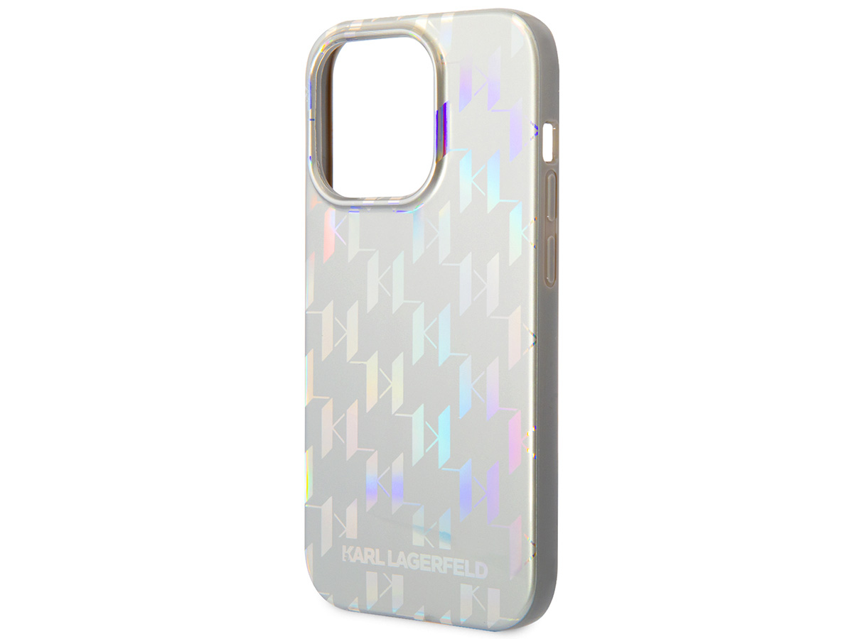 Karl Lagerfeld Iridescent Monogram Case - iPhone 14 Pro hoesje