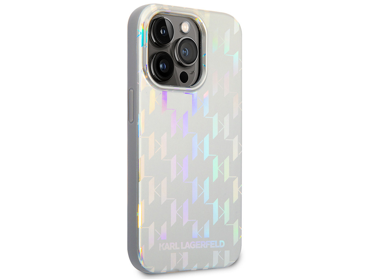 Karl Lagerfeld Iridescent Monogram Case - iPhone 14 Pro hoesje