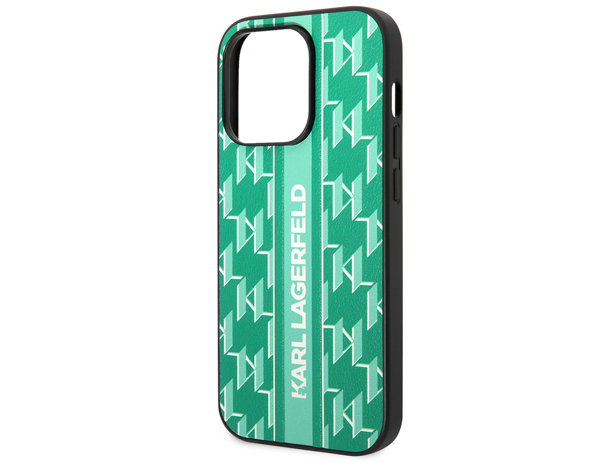 Karl Lagerfeld Monogram Case Groen - iPhone 14 Pro hoesje