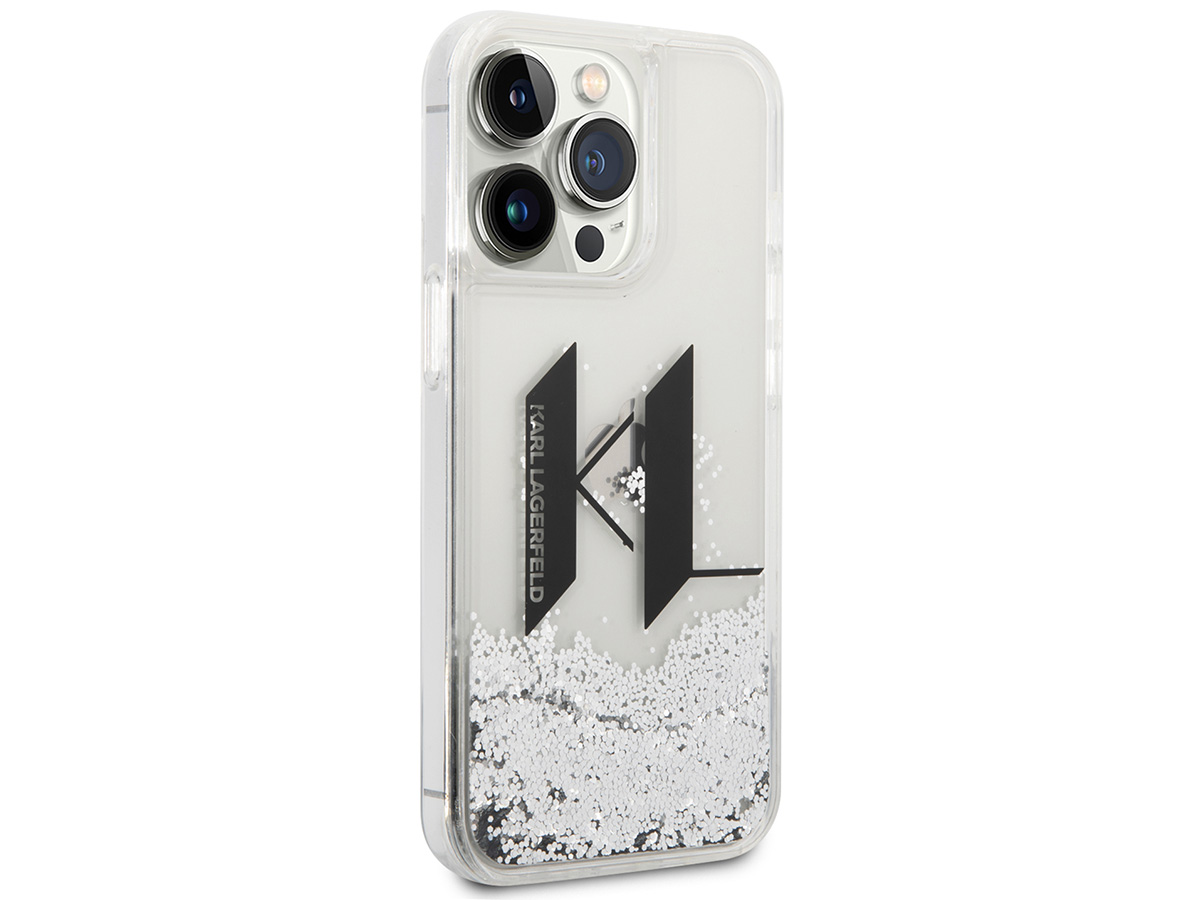 Karl Lagerfeld Monogram Liquid Case - iPhone 14 Pro hoesje