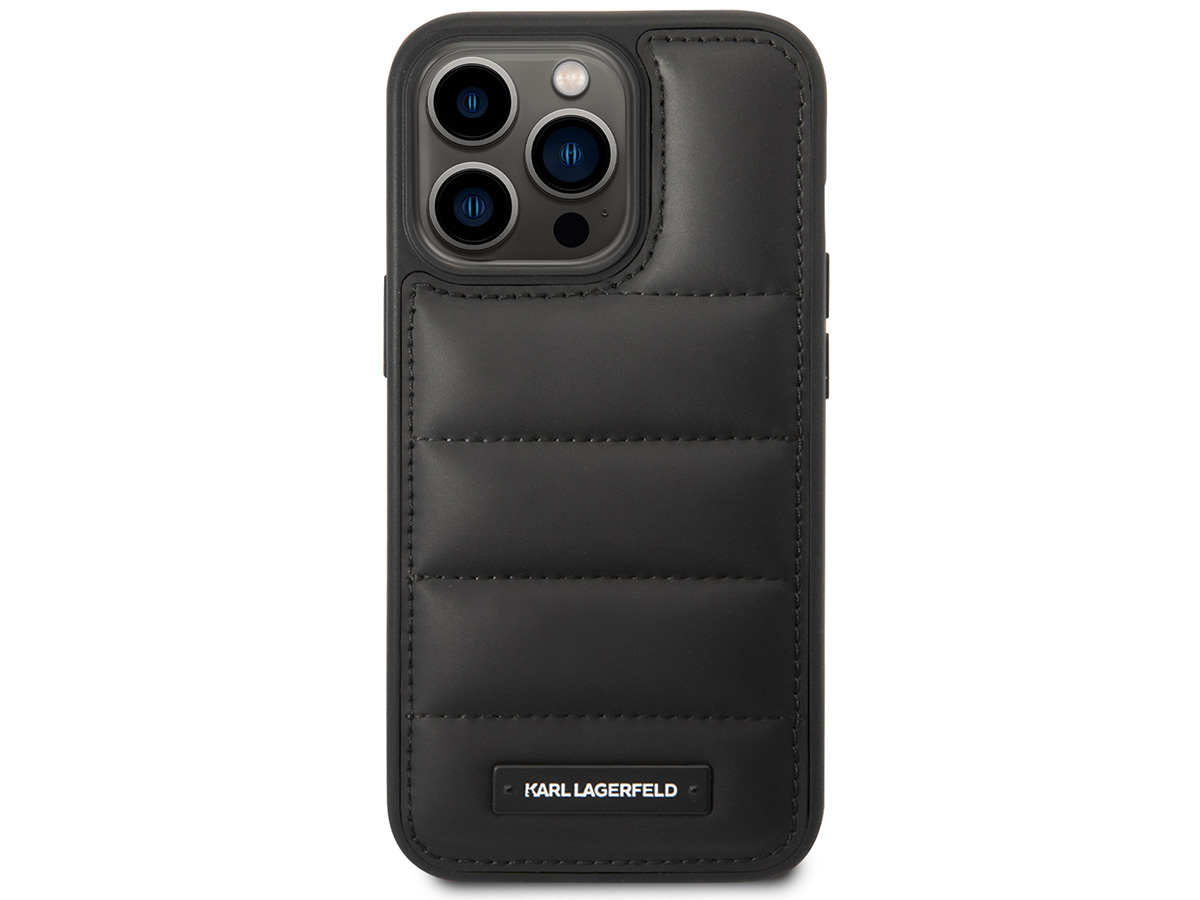 Karl Lagerfeld Quilted Case Zwart - iPhone 14 Pro hoesje