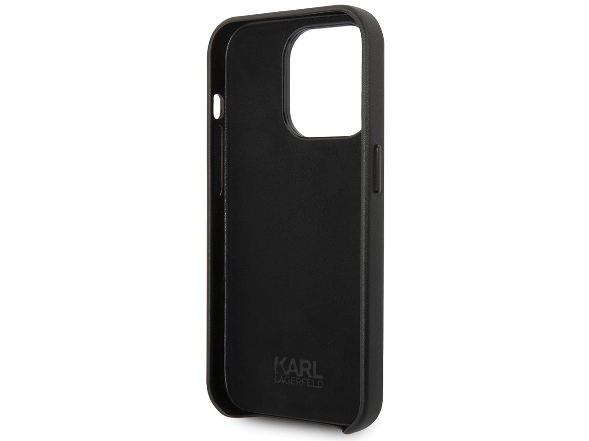 Karl Lagerfeld Perforated Leather Case - iPhone 14 Pro hoesje