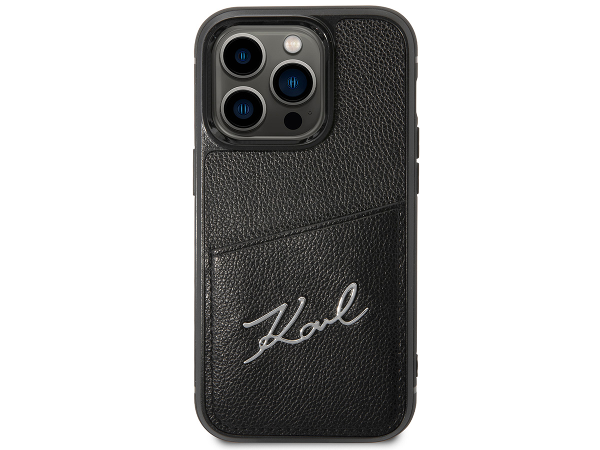 Karl Lagerfeld Signature Card Case - iPhone 14 Pro hoesje