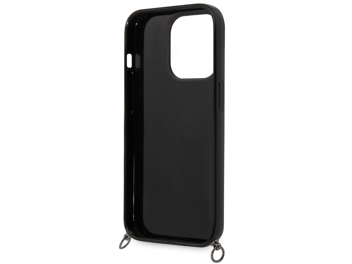 Karl Lagerfeld Striped Case met Koord - iPhone 14 Pro hoesje