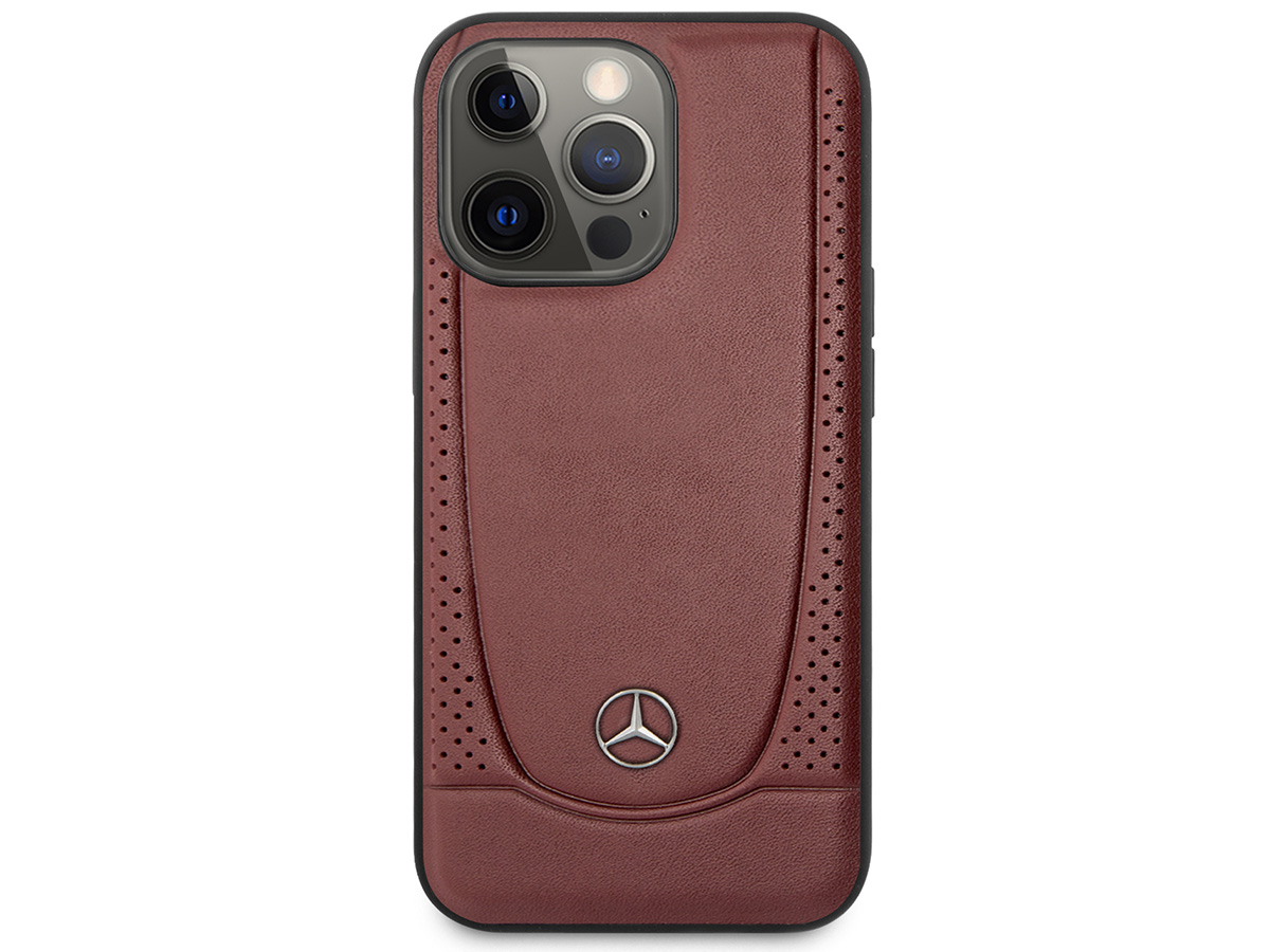 Mercedes-Benz Urban Leather Case Rood - iPhone 14 Pro hoesje