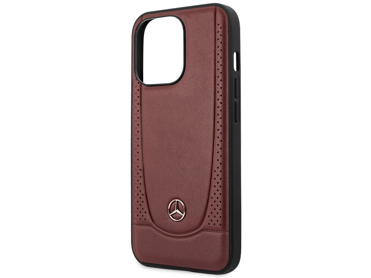 Mercedes-Benz Urban Leather Case Rood - iPhone 14 Pro hoesje