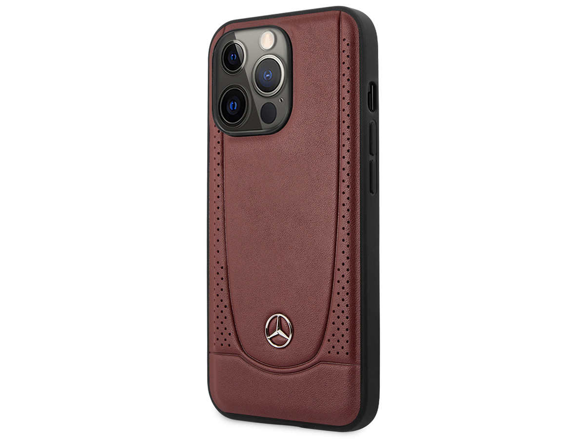 Mercedes-Benz Urban Leather Case Rood - iPhone 14 Pro hoesje