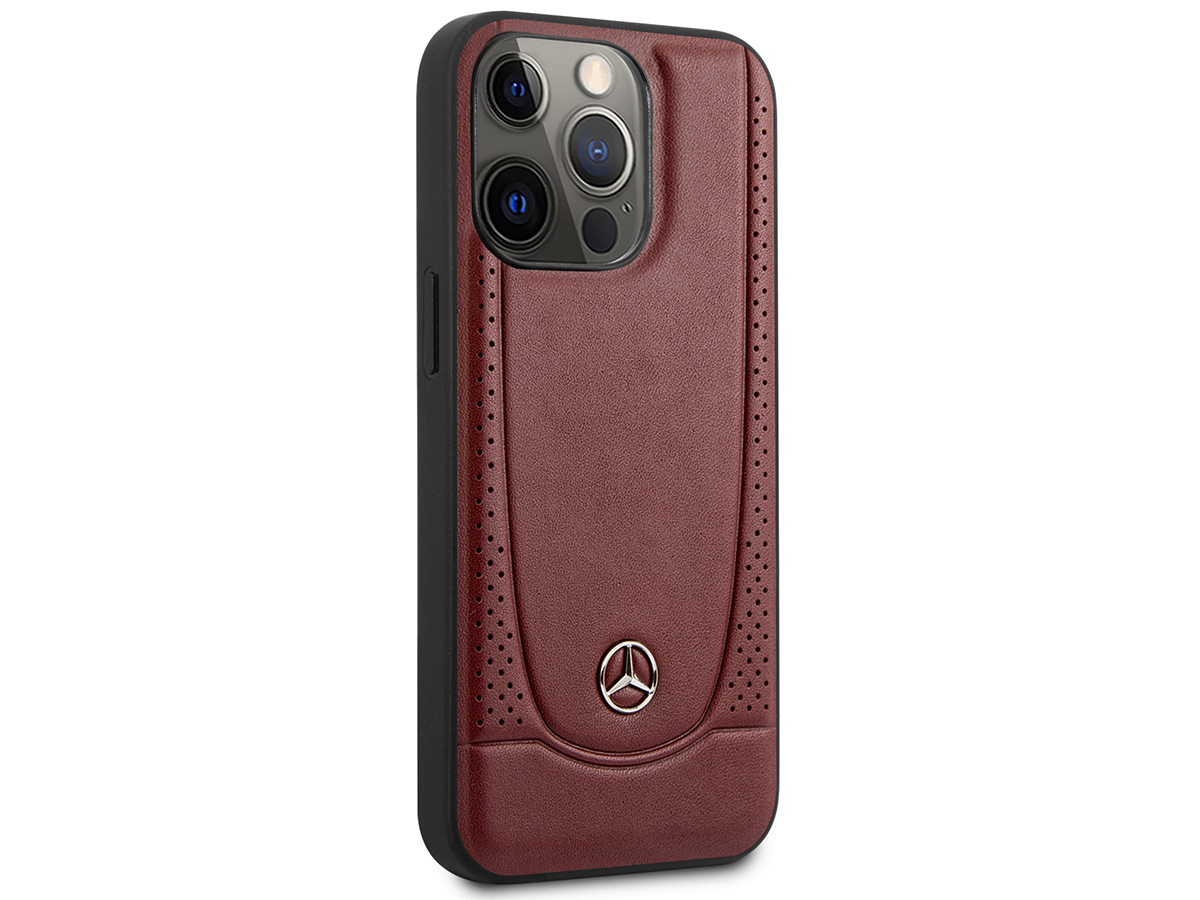 Mercedes-Benz Urban Leather Case Rood - iPhone 14 Pro hoesje