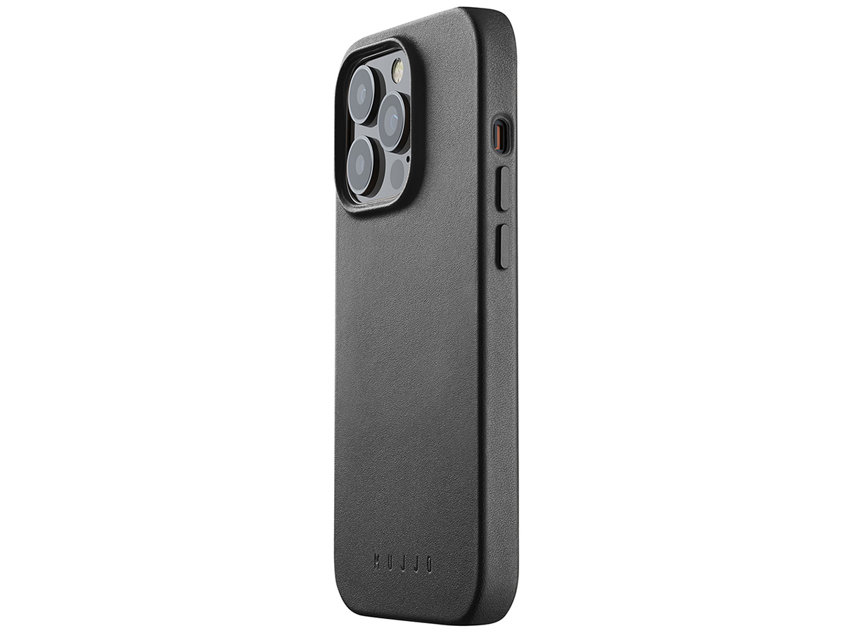 Mujjo Full Leather Case MagSafe Black - iPhone 14 Pro Hoesje Leer