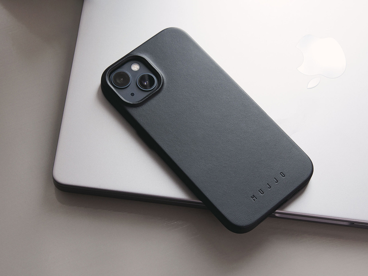 Mujjo Full Leather Case MagSafe Black - iPhone 14 Pro Hoesje Leer