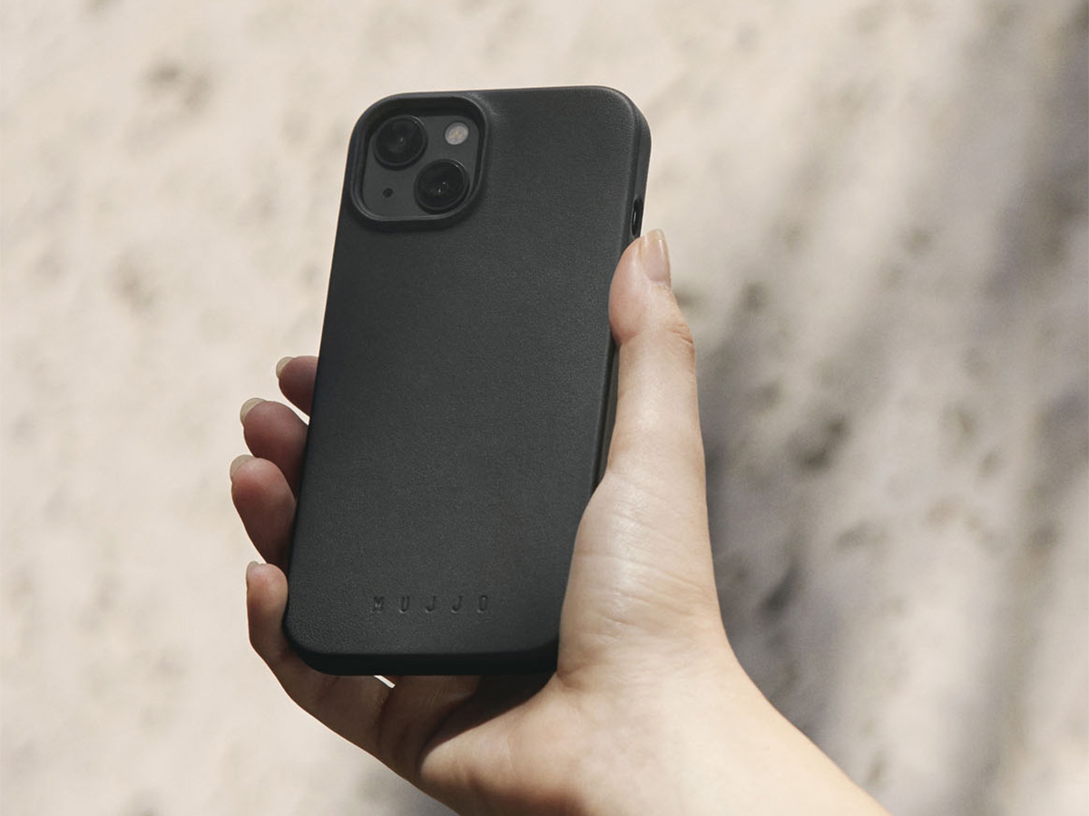 Mujjo Full Leather Case MagSafe Black - iPhone 14 Pro Hoesje Leer