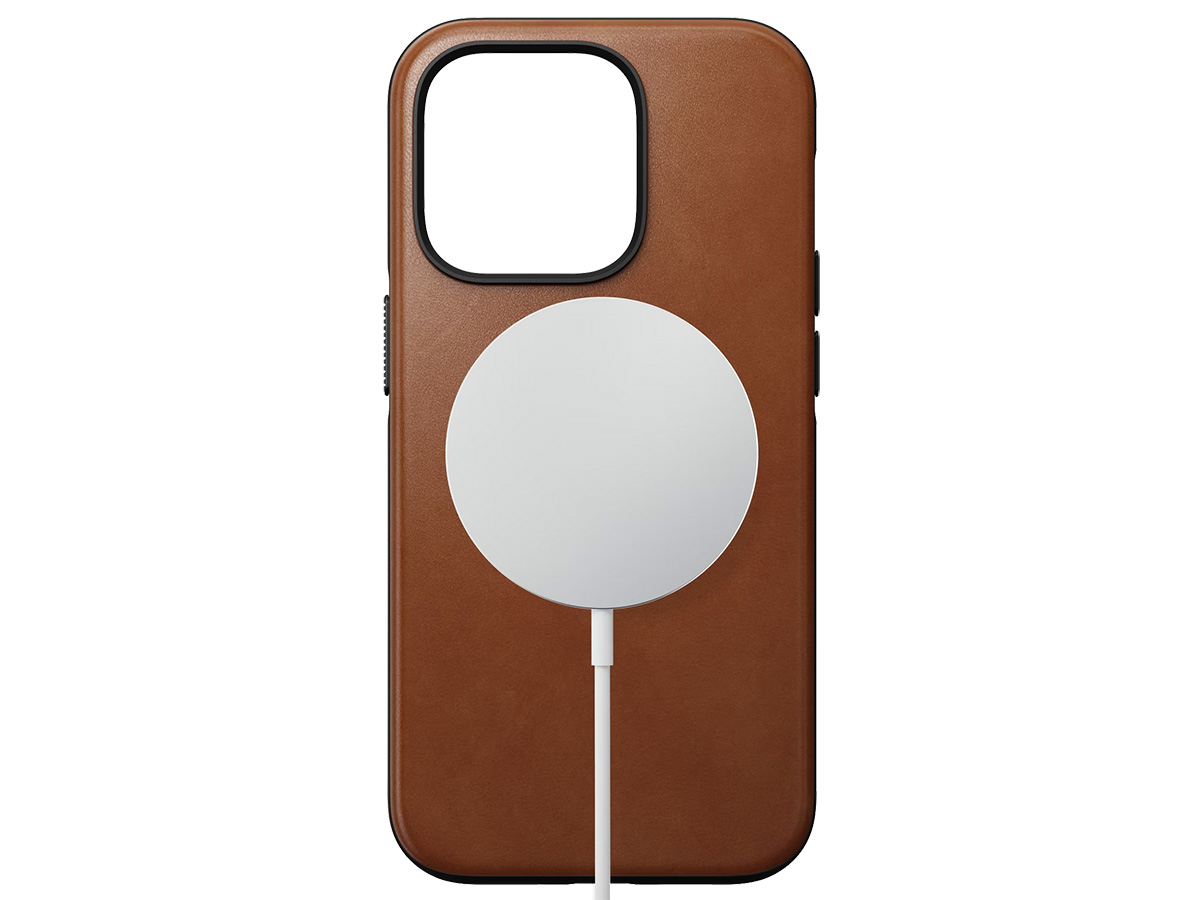 Nomad Modern Leather Case Cognac - iPhone 14 Pro hoesje