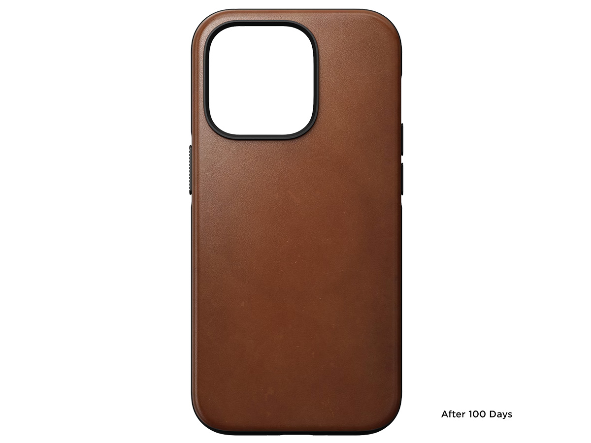 Nomad Modern Leather Case Cognac - iPhone 14 Pro hoesje