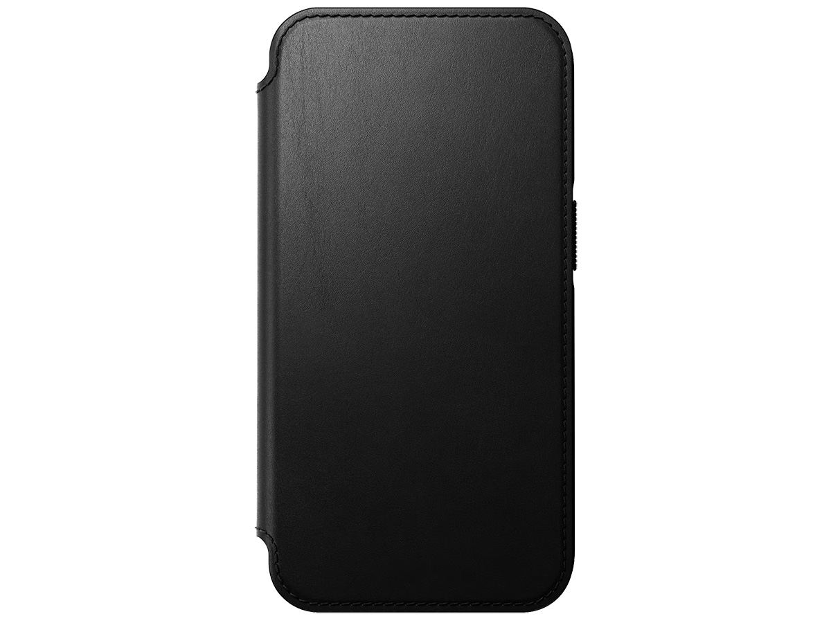 Nomad Modern Leather Folio Zwart - iPhone 14 Pro hoesje