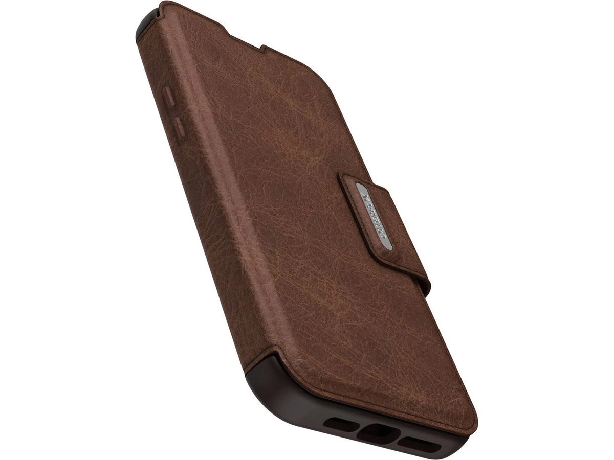 Otterbox Strada Leather Folio Bruin - iPhone 14 Pro hoesje