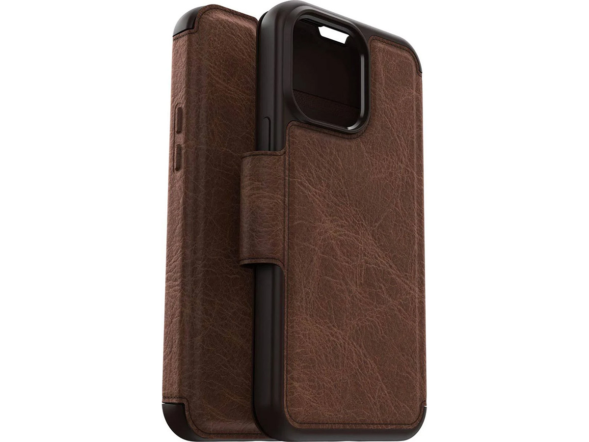 Otterbox Strada Leather Folio Bruin - iPhone 14 Pro hoesje