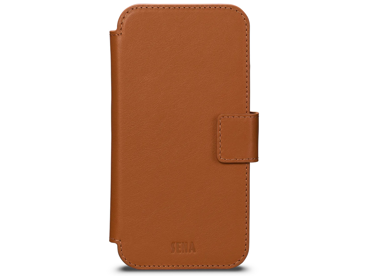 Sena Leather MagSafe Wallet Wrap Cognac - iPhone 14 & 14 Pro