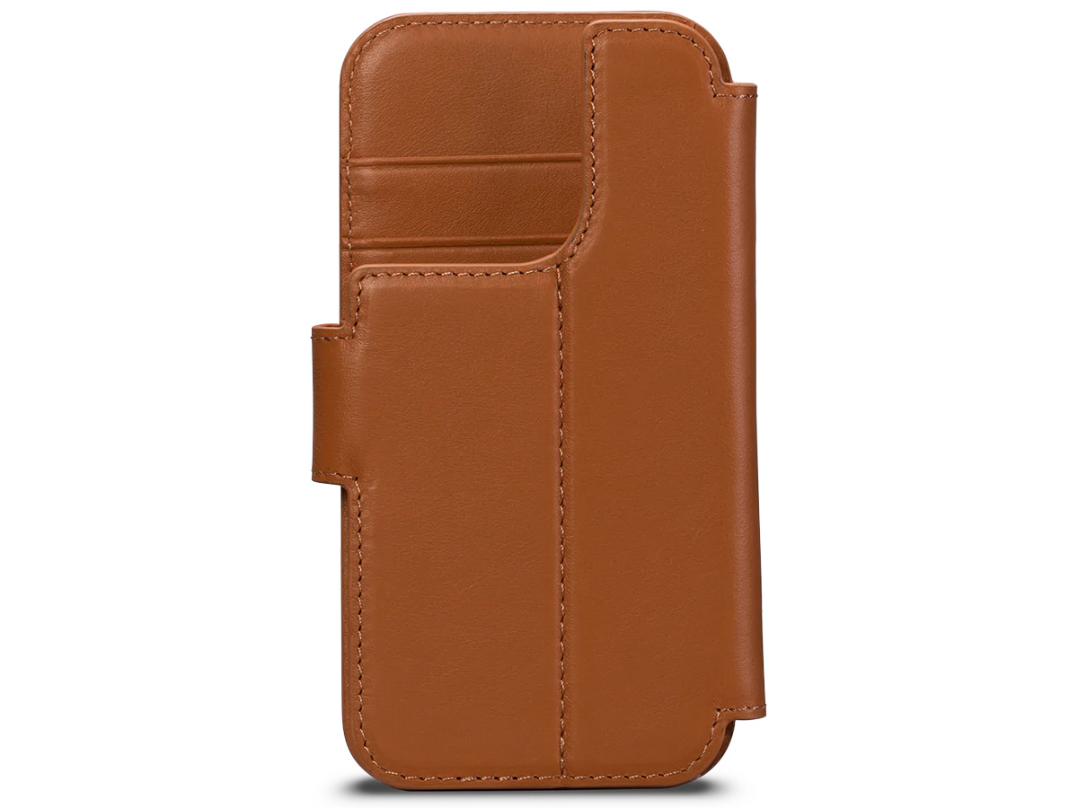 Sena 2in1 WalletBook Case Cognac - iPhone 14 Pro Hoesje Leer