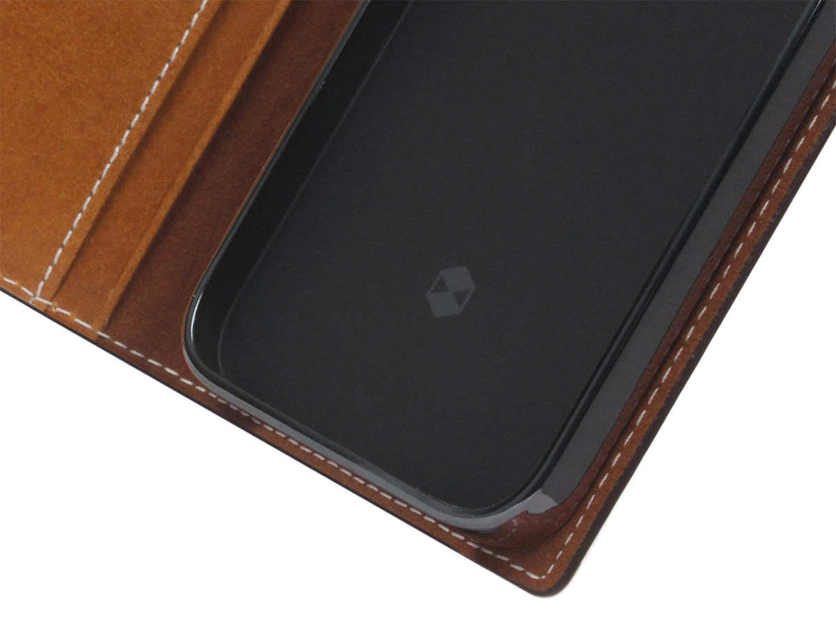 SLG Design D+ Temponata Folio Cognac - iPhone 14 Pro hoesje Leer