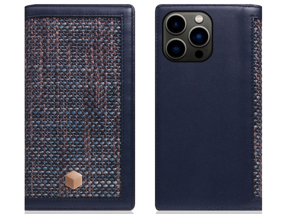 SLG Design D5 CSL Donkerblauw Leer - iPhone 14 Pro hoesje