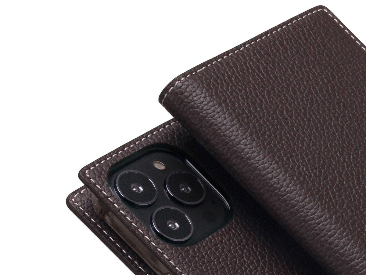 SLG Design D8 Folio Leer Brown Cream - iPhone 14 Pro hoesje
