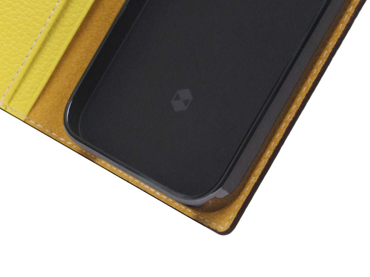 SLG Design D8 Folio Leer Lemon - iPhone 14 Pro hoesje