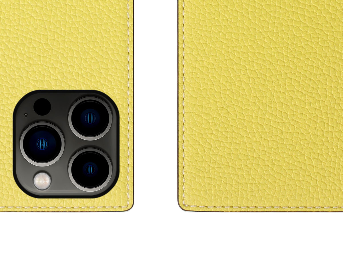 SLG Design D8 Folio Leer Lemon - iPhone 14 Pro hoesje