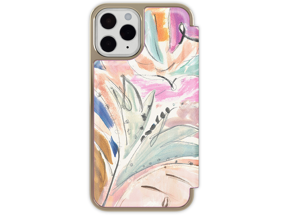 Ted Baker Art Print Mirror Folio Case - iPhone 14 Pro Hoesje