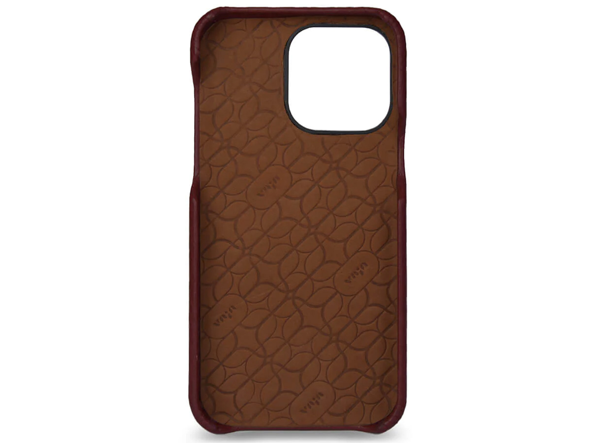 Vaja Grip Leather MagSafe Case Rood - iPhone 14 Pro Hoesje Leer