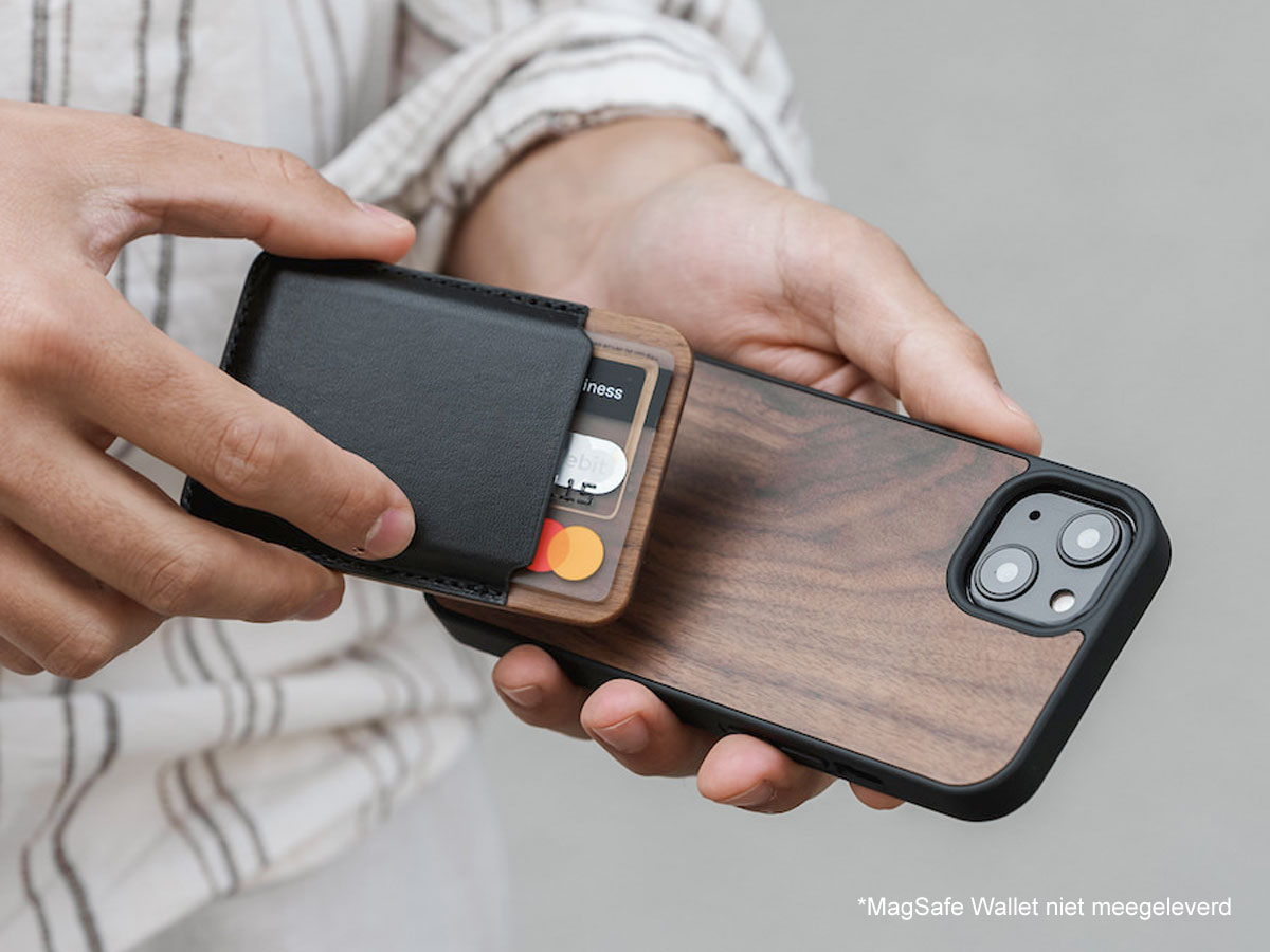 Woodcessories MagSafe Case Walnut - iPhone 14 Pro hoesje van Hout