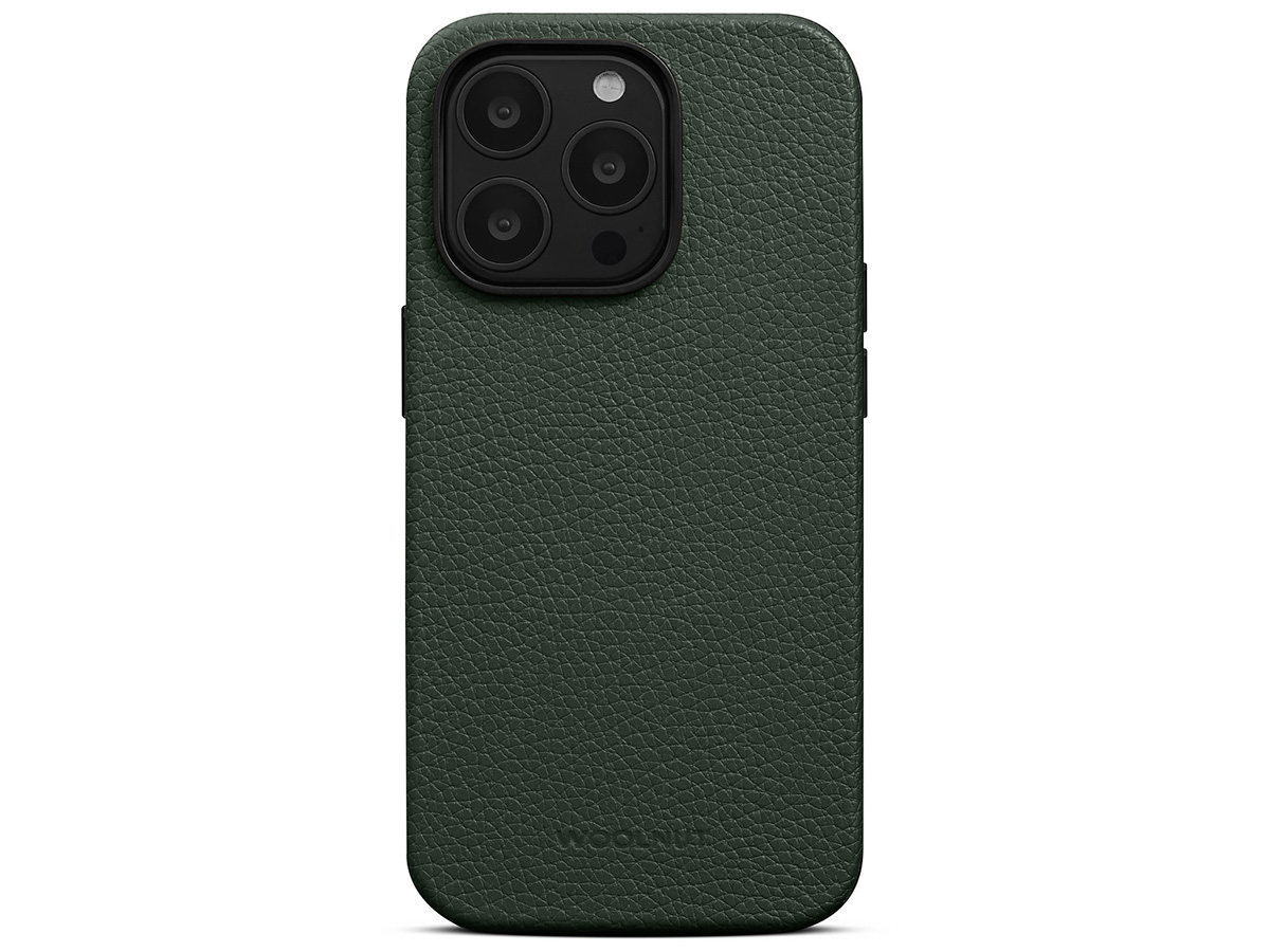 Woolnut Leather Case Groen - iPhone 14 Pro hoesje