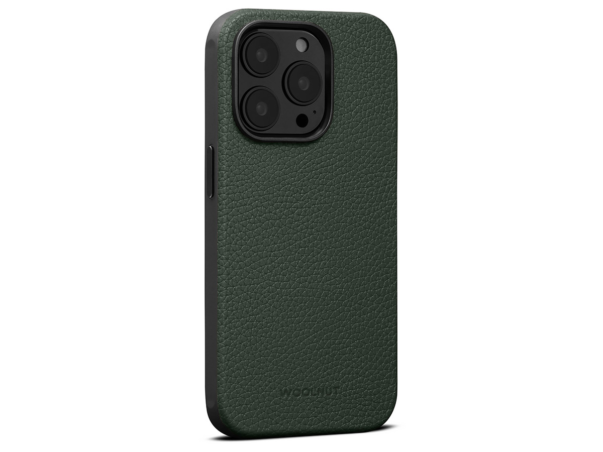 Woolnut Leather Case Groen - iPhone 14 Pro hoesje