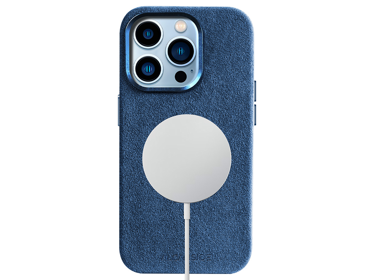 Alcanside Alcantara MagSafe Case Blauw - iPhone 14 Pro Max hoesje