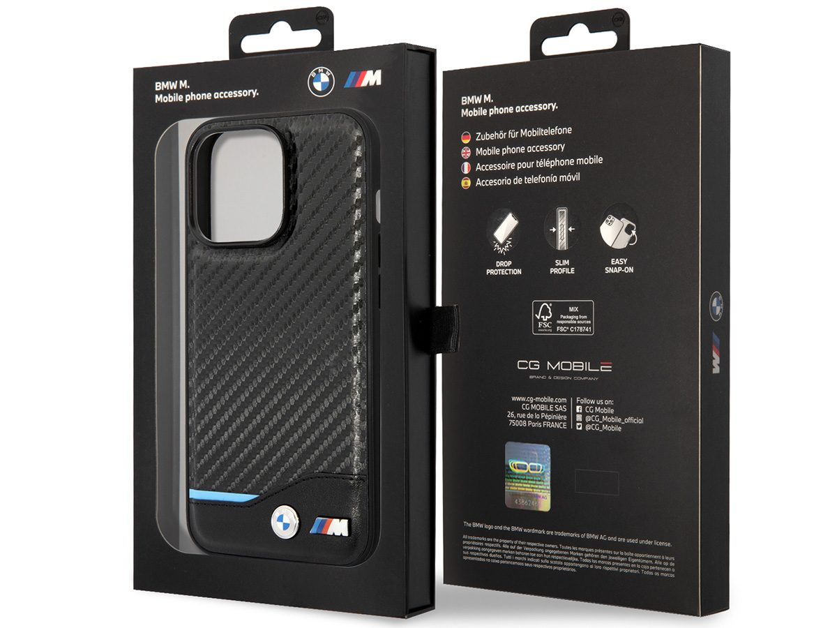 BMW M Carbon Look Case - iPhone 14 Pro Max hoesje