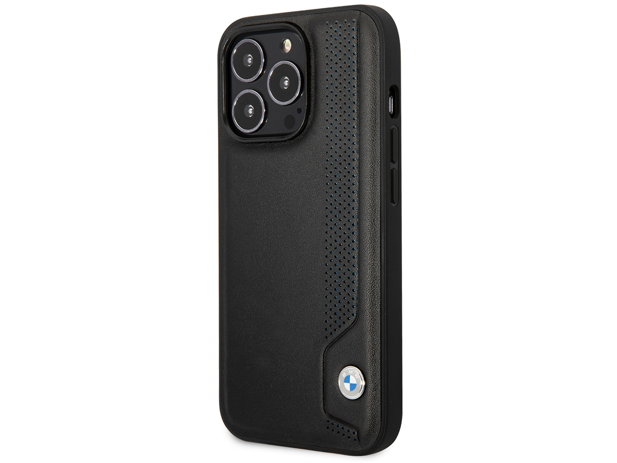 BMW Signature Perforated Leather Case - iPhone 14 Pro Max hoesje