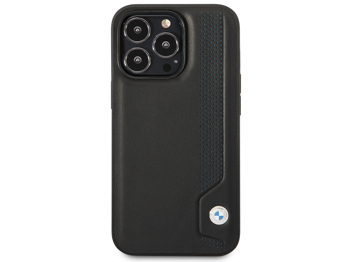 BMW Signature Perforated Leather Case - iPhone 14 Pro Max hoesje