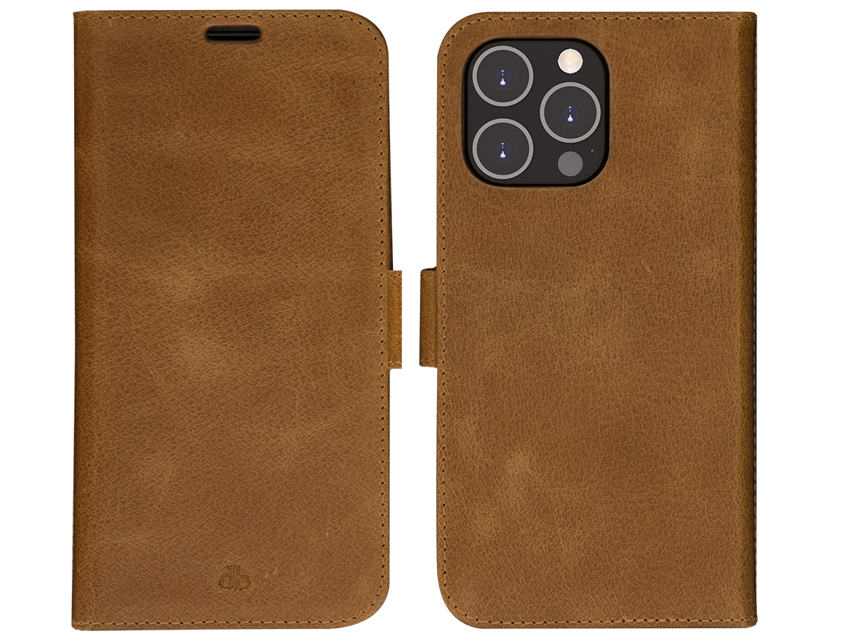 dbramante1928 Lynge 2in1 Case Tan - Leren iPhone 14 Pro Max Hoesje