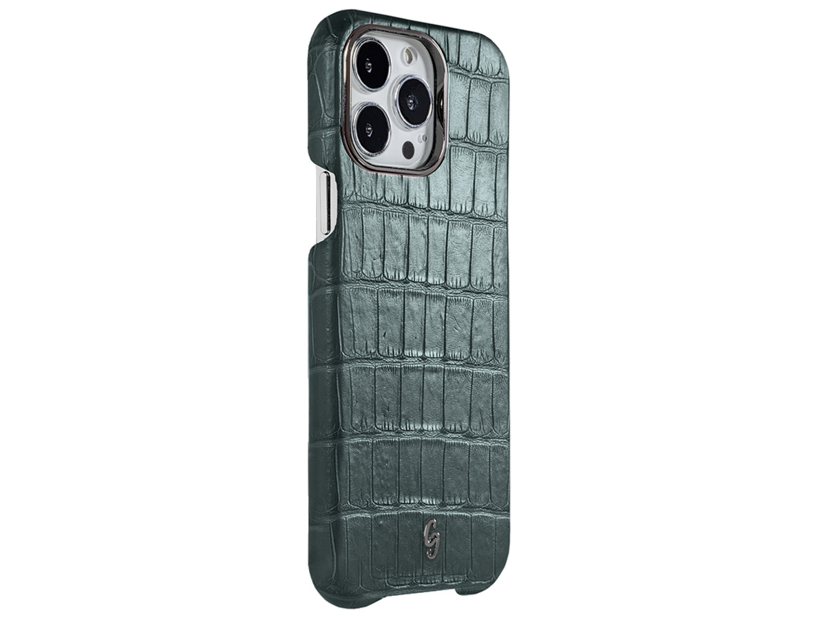 Gatti Classica Alligator Case Green Emerald/Gunmetal - iPhone 14 Pro Max hoesje