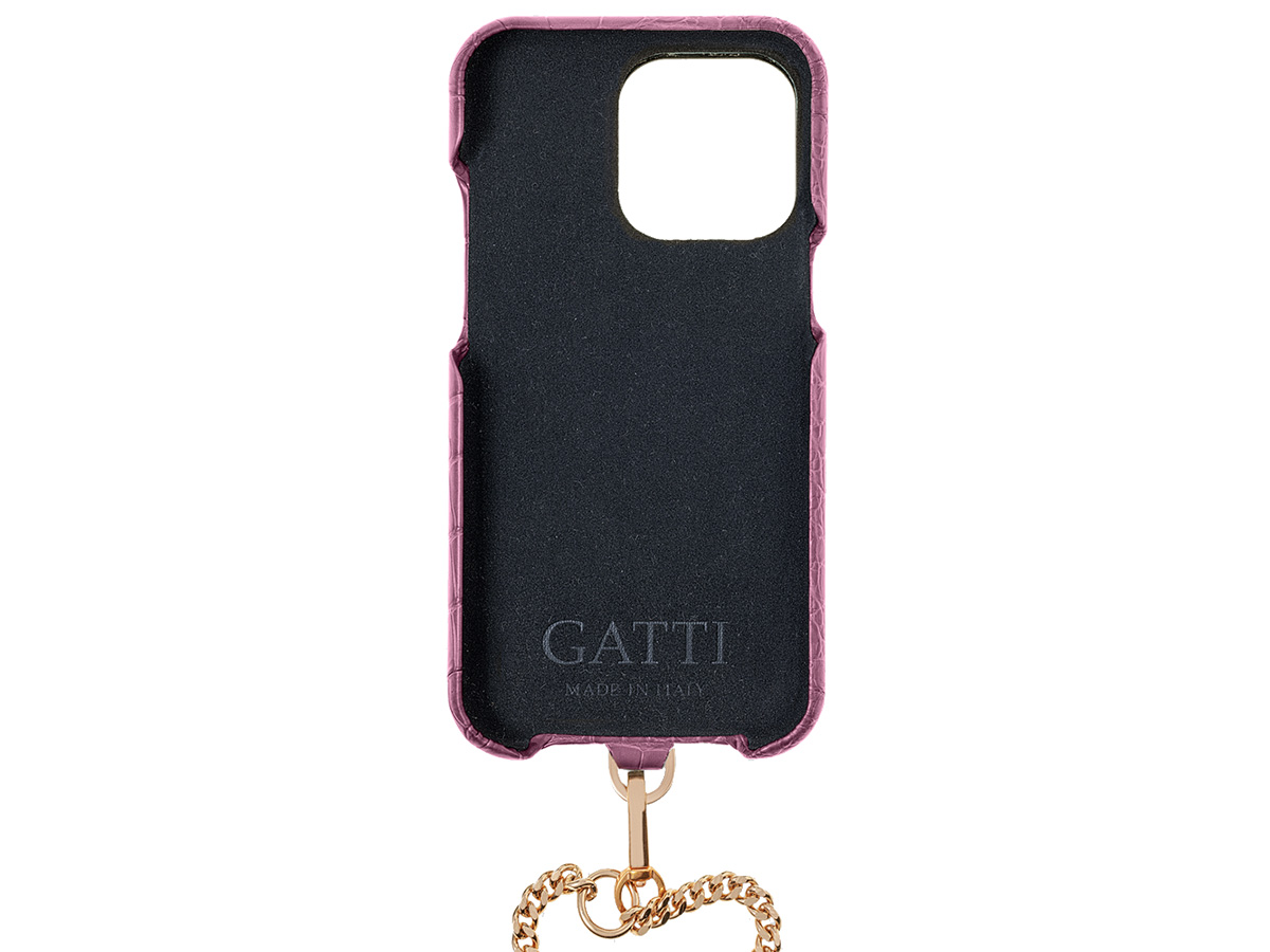 Gatti Pendaglio Alligator Case Pink Camellia/Rose - iPhone 14 Pro Max hoesje