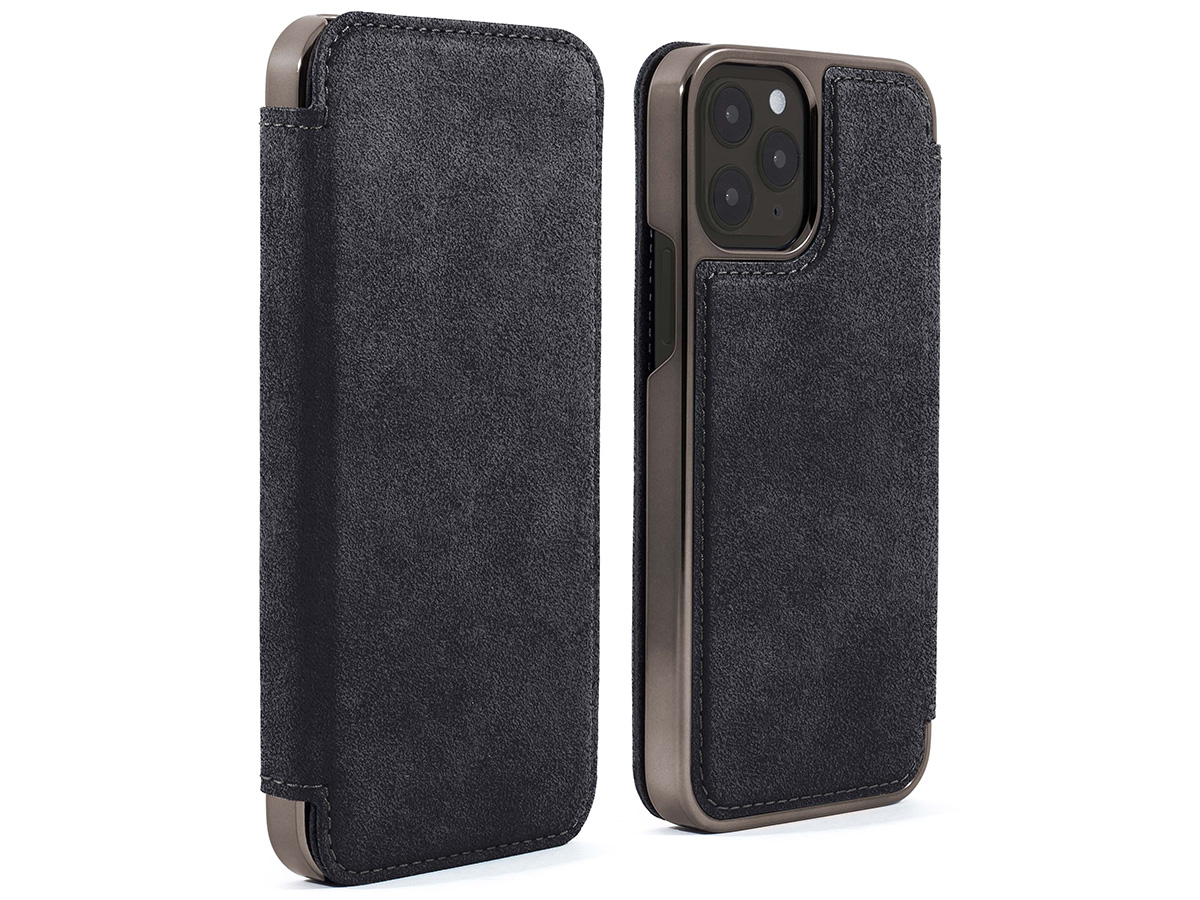 Greenwich Alcantara Case iPhone 14 Pro Max Hoesje Zwart