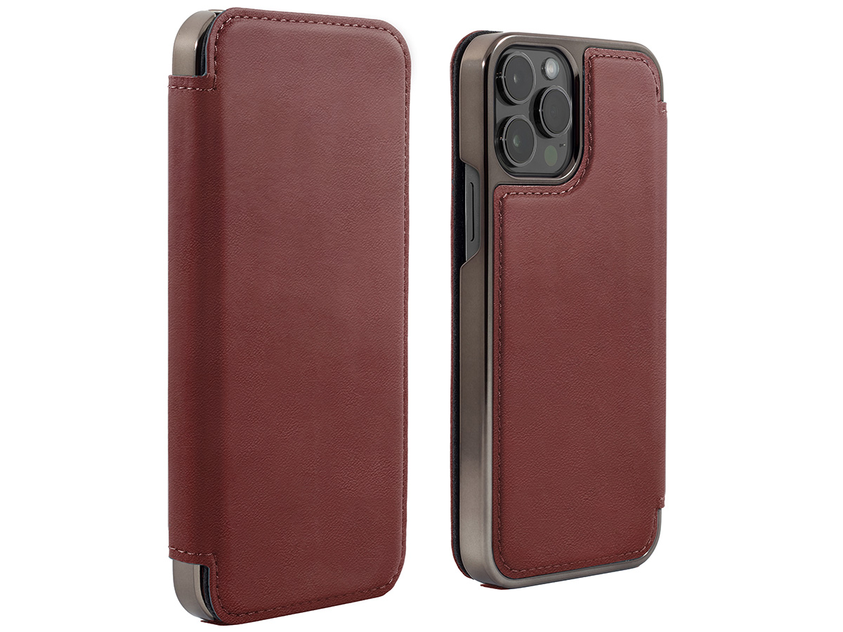 Greenwich Blake MagSafe Leather Folio Fireglow - iPhone 14 Pro Max Hoesje