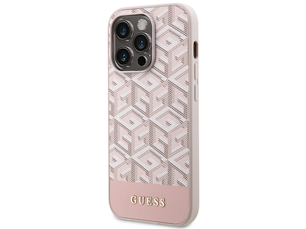 Guess G-Cube MagSafe Case Roze - iPhone 14 Pro Max hoesje