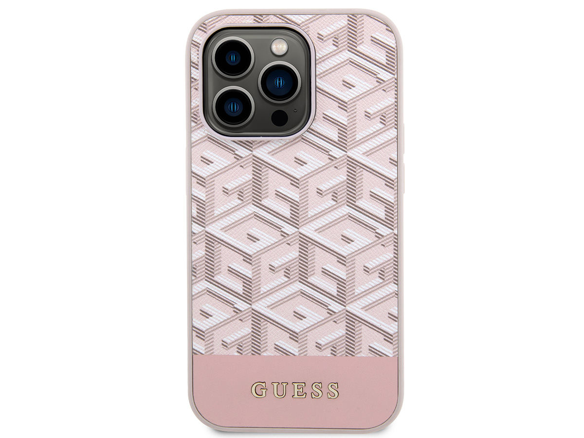 Guess G-Cube MagSafe Case Roze - iPhone 14 Pro Max hoesje