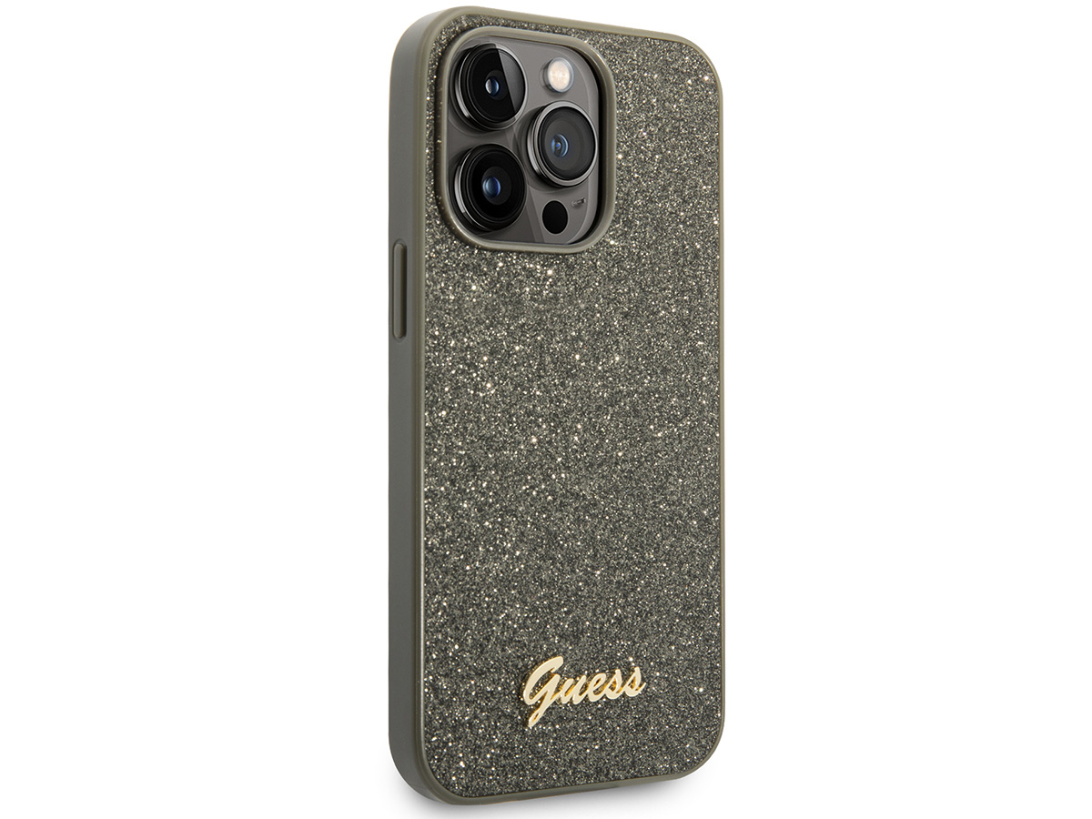 Guess Glitter TPU Case Groen - iPhone 14 Pro Max hoesje