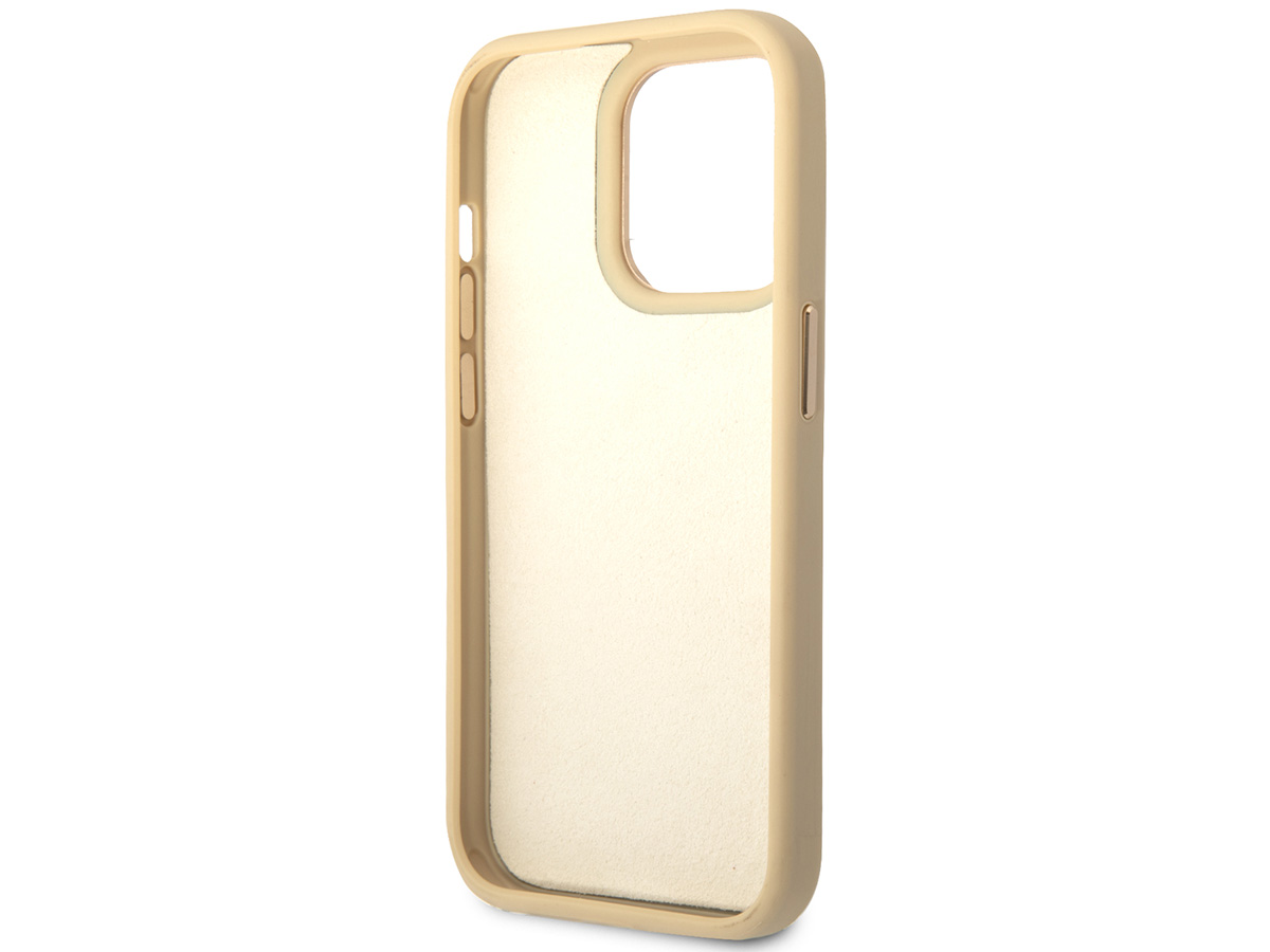 Guess Glossy Croco Case Goud - iPhone 14 Pro Max hoesje